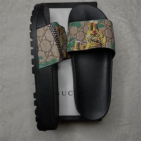 gucci bengal tiger slides women's|womens gucci slides On Sale .